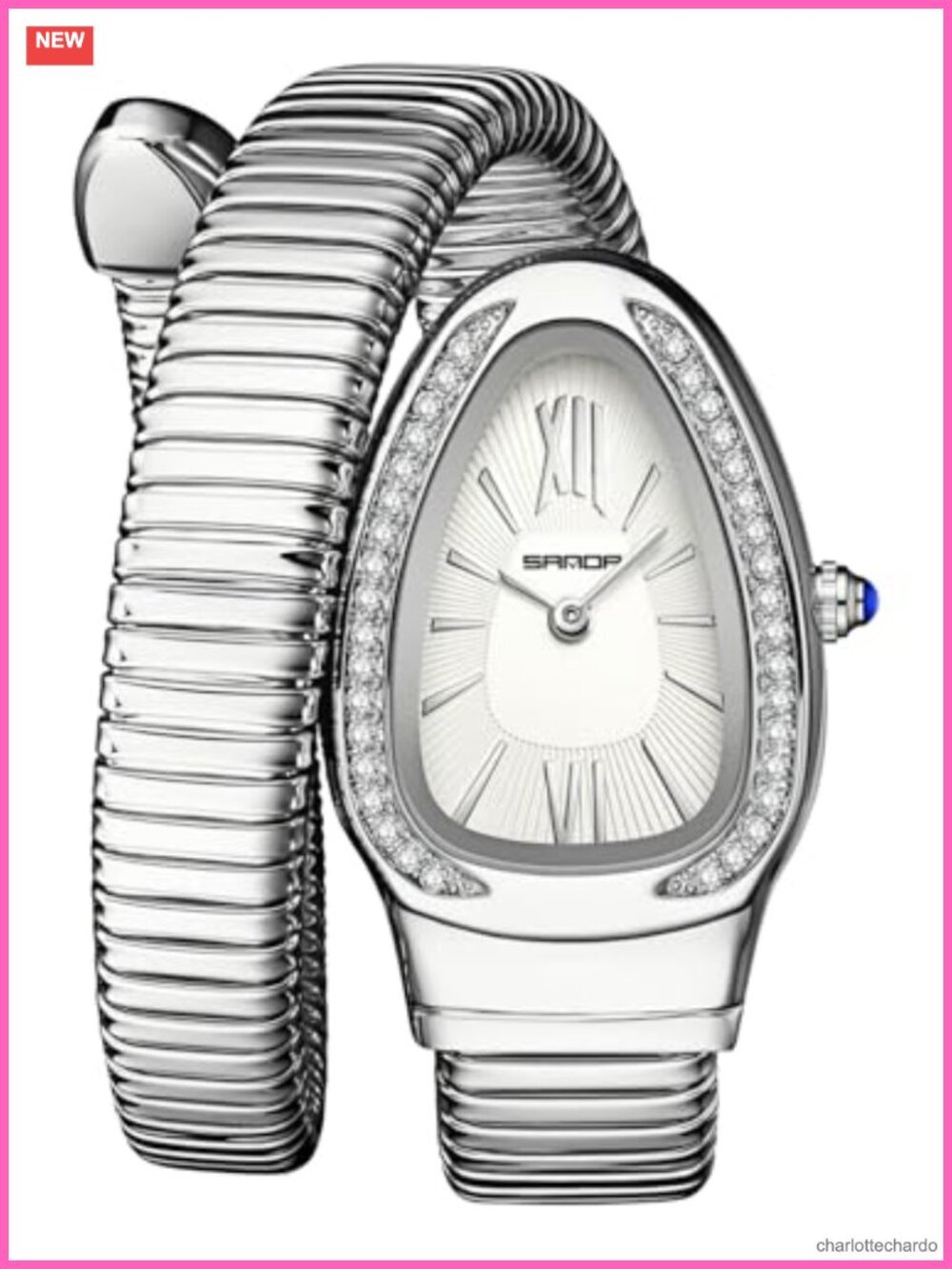 Snake Bracelet Watch Women Quartz Bangle Wristwatch Dressy